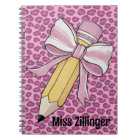 Personalized  teacher appreciation Pencil with bow