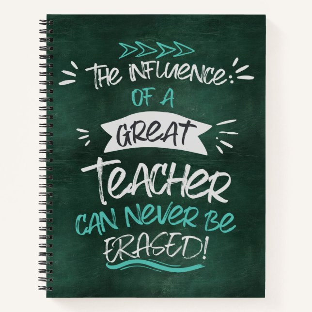 Personalized Teacher Appreciation Spiral Notebook (Front)