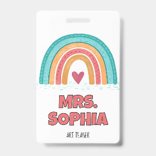 Personalized Teacher Badge Reel 