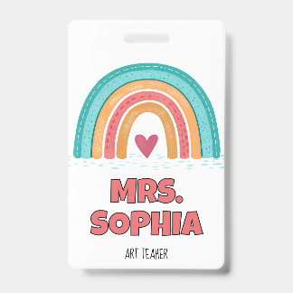 Personalized Teacher Badge Reel 