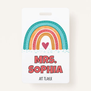 Personalized Teacher Badge Reel 