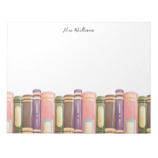 Personalized Teacher Book Lover Notepad