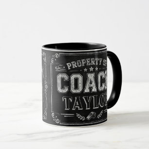 Personalized Teacher Coffee Mug–Property of Coach Mug