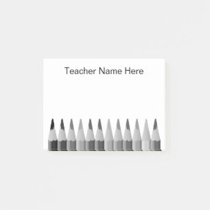 Personalized Teacher Colour Pencils Post-it Notes