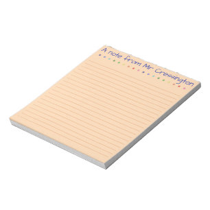 Personalized Teacher Coloured Dots Lined Notepad