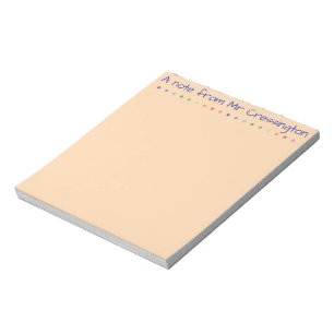 Personalized Teacher Coloured Dots Notepad