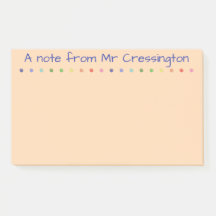 Personalized Teacher Coloured Dots