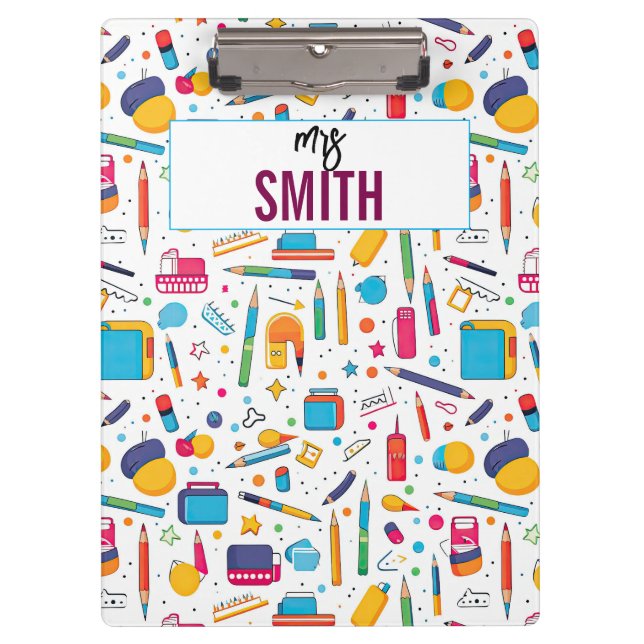 Personalized Teacher – Custom Name Back to school Clipboard (Front)