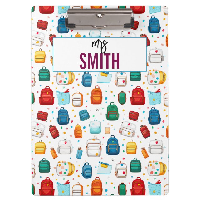 Personalized Teacher – Custom Name Back to school Clipboard (Front)