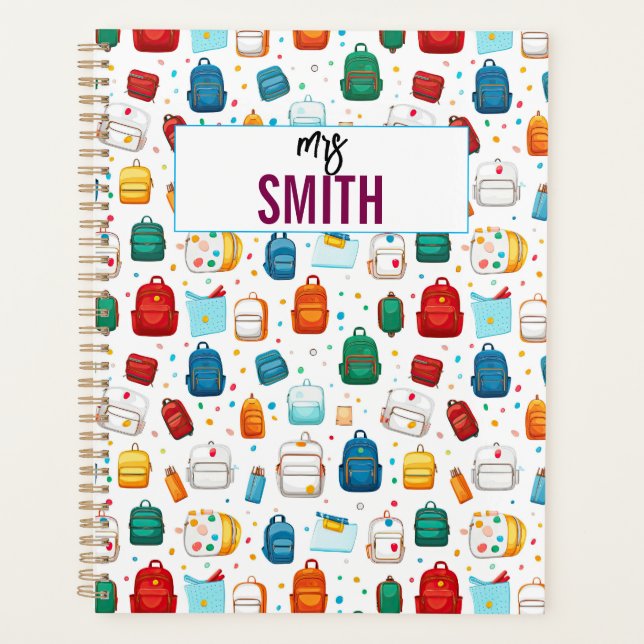 Personalized Teacher – Custom Name Back to school Planner (Front)