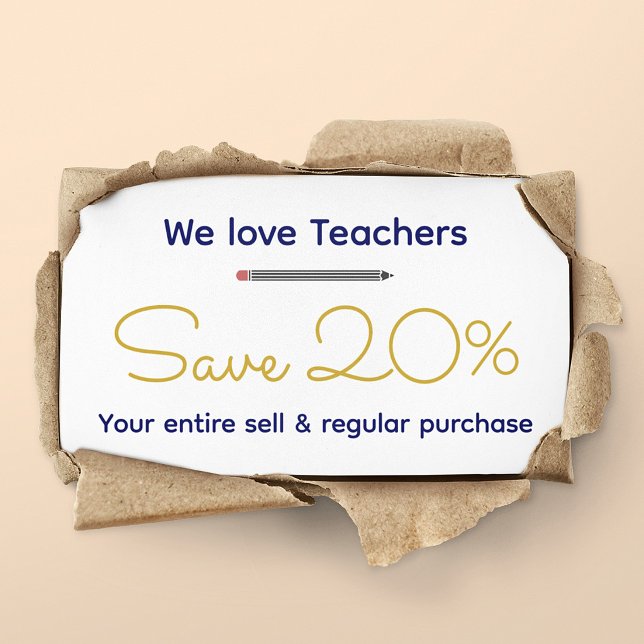 Personalized Teacher - Customized Gift Discount Card (Creator Uploaded)