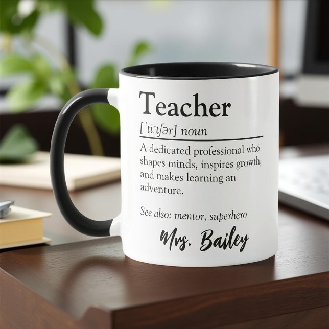 Personalized Teacher Definition Appreciation Mug (Creator Uploaded)
