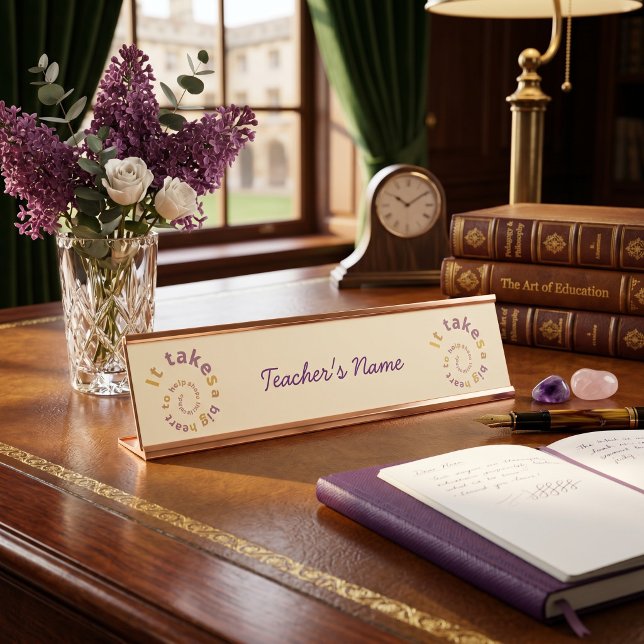 Personalized Teacher Desk Name Plate - Spiral Rain (Creator Uploaded)