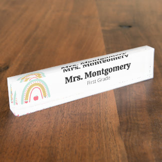 Personalized Teacher Desk Plate Gift 