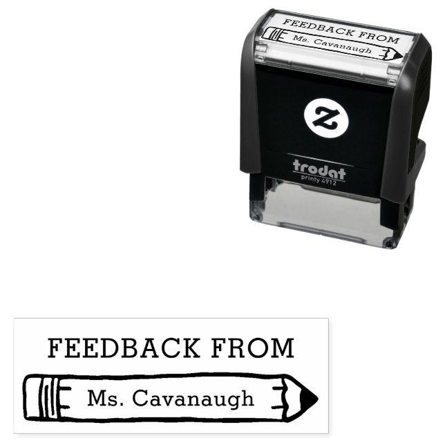 Personalized Teacher Feedback Grading  Self-inking Stamp (In Situ)