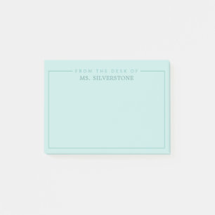 Personalized Teacher From The Desk Of Blue Post-it Notes