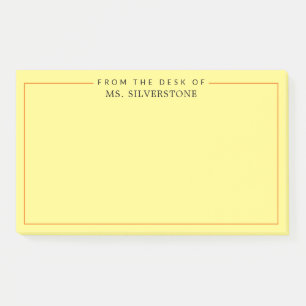 Personalized Teacher From The Desk Of Post-it Notes