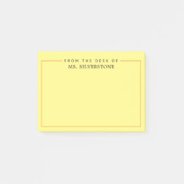 Personalized Teacher From The Desk Of Post-it Notes