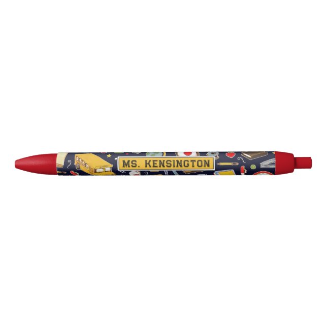 Personalized Teacher Gift Black Ink Pen (Front)