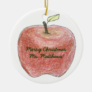 Personalized teacher gift Christmas ornament