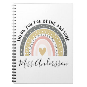 Personalized Teacher Gift, Custom Teacher Gift Notebook