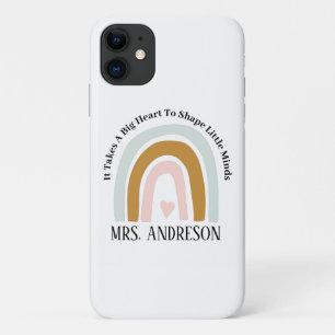 Personalized Teacher Gift, Rainbow Custom Name iPhone 11 Case