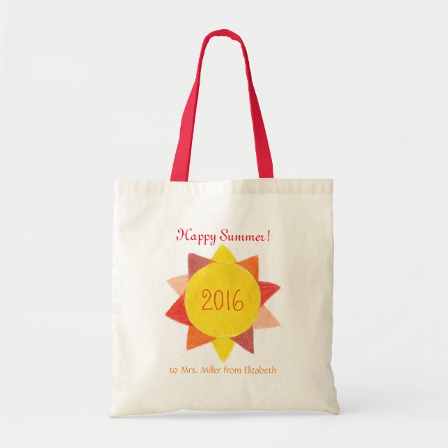 Personalized teacher gift tote - 2016 bag (Front)