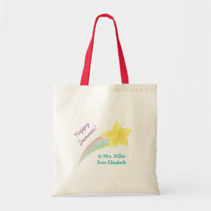 Personalized teacher gift tote bag