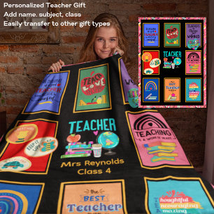 Personalized Teacher Gifts Appreciation Thank You Sherpa Blanket