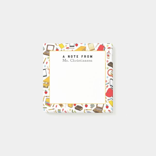 Personalized Teacher Gifts Post-it Notes (Front)