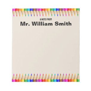 Personalized Teacher Grad Job Gift Back to School Notepad