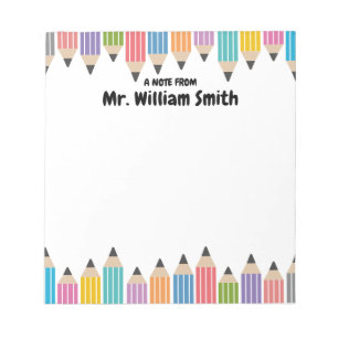 Personalized Teacher Grad Job Gift Back to School Notepad