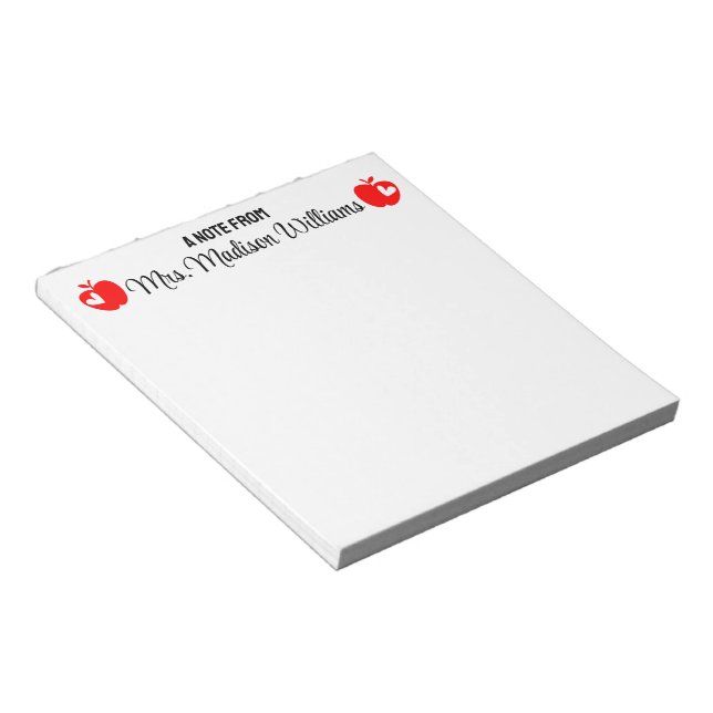 Personalized Teacher Grad Job Gift Back to School Notepad (Angled)