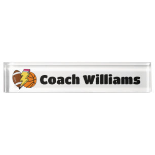 Personalized Teacher Graduation Gift New PE Coach Nameplate