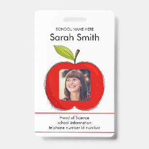 Personalized Teacher Identification Card – Apple  Badge