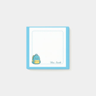 Personalized Teacher Kawaii Backpack Sticky Notes