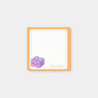 Personalized Teacher Kawaii Sharpener Sticky Post-it Notes