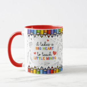 Personalized Teacher Mug Big Heart to Teach Little