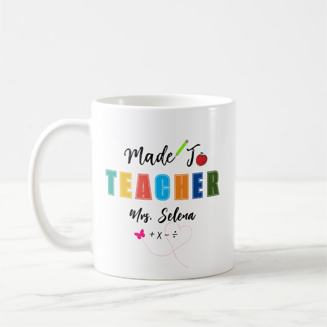 Personalized Teacher mug - custom Made To Teacher  (Left)