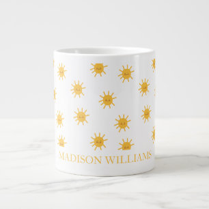 Personalized Teacher Mug Sunshine Pattern
