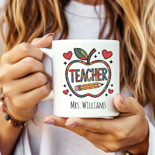 Personalized Teacher Mug, Teacher Thank You Gift Coffee Mug