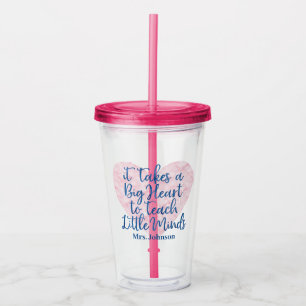 Personalized Teacher Name Acrylic Tumbler