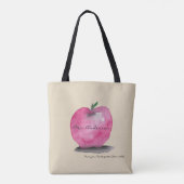 Personalized Teacher name, Apple, students Tote Bag (Back)