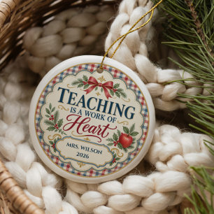 Personalized Teacher Name Christmas Ornament