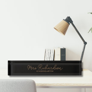 Personalized Teacher Name Grade Minimalist Modern Nameplate
