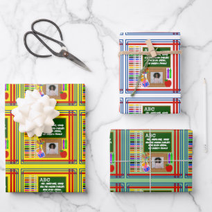 Personalized Teacher Name Sentiment Photo Wrapping Paper Sheet