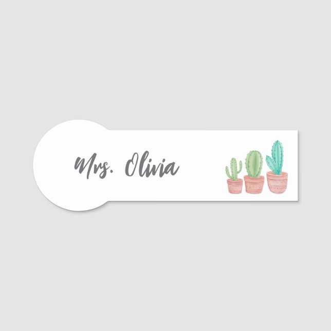 Personalized Teacher Name Tag (Front)