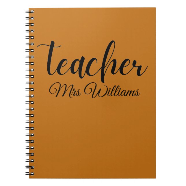Personalized Teacher Notebook (Front)