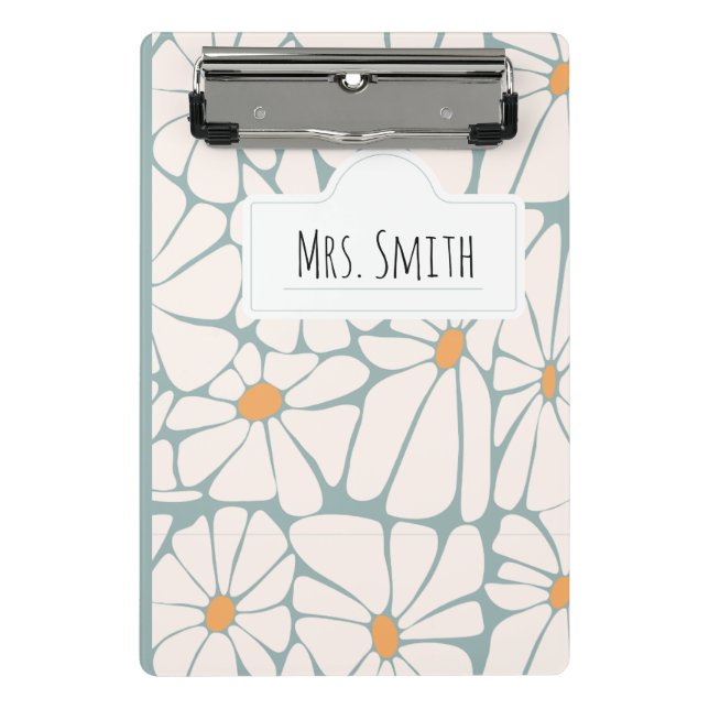 Personalized Teacher Notebook – Custom Name Teache Mini Clipboard (Front)