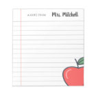 Personalized Teacher Notepad